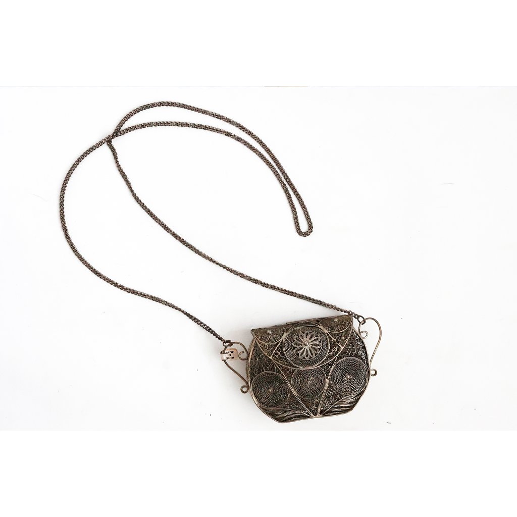 Rare Vintage Handcrafted Metal Sajai Purse